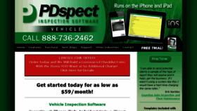 What Vehicleinspectionsoftware.com website looked like in 2017 (6 years ago)