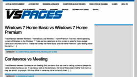 What Vspages.com website looked like in 2017 (6 years ago)