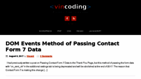 What Vincoding.com website looked like in 2017 (6 years ago)