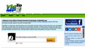 What Vid2mp3.com website looked like in 2017 (6 years ago)