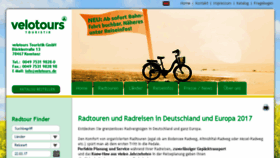 What Velotours.de website looked like in 2017 (6 years ago)