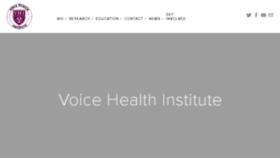 What Voicehealth.org website looked like in 2017 (6 years ago)
