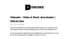 What Videoder-apk.com website looked like in 2017 (6 years ago)