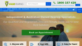 What Valuehearing.com.au website looked like in 2017 (6 years ago)
