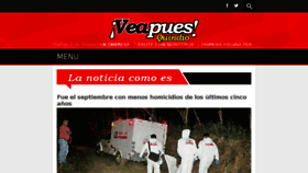 What Veapuesquindio.com website looked like in 2017 (6 years ago)