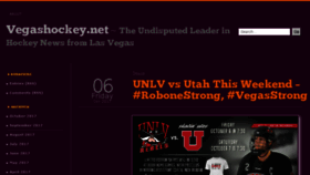 What Vegashockey.net website looked like in 2017 (6 years ago)
