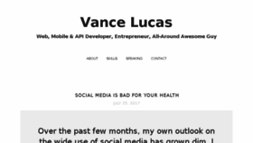 What Vancelucas.com website looked like in 2017 (6 years ago)