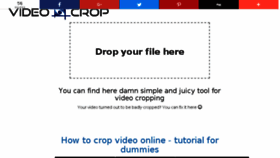 What Video-crop.com website looked like in 2017 (6 years ago)
