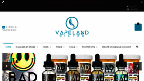 What Vapeland.co website looked like in 2017 (6 years ago)