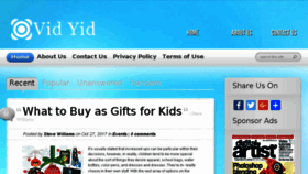 What Vidyid.com website looked like in 2017 (6 years ago)