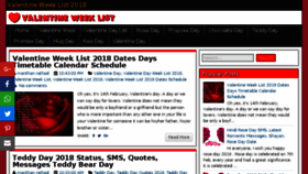 What Valentinesdayweeklist.net website looked like in 2017 (6 years ago)