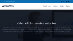 What Videoapi.io website looked like in 2017 (6 years ago)