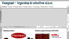 What Vsegrad.si website looked like in 2017 (6 years ago)