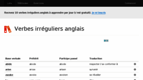 What Verbes-irreguliers-anglais.fr website looked like in 2017 (6 years ago)