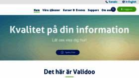 What Validoo.se website looked like in 2018 (6 years ago)