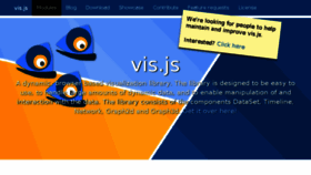 What Visjs.org website looked like in 2018 (6 years ago)