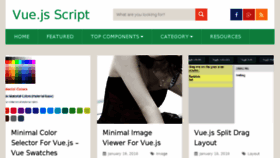 What Vuescript.com website looked like in 2018 (6 years ago)