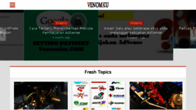 What Venomku.com website looked like in 2018 (6 years ago)