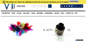 What Vapetime.co.uk website looked like in 2018 (6 years ago)