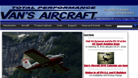 What Vansaircraft.com website looked like in 2018 (6 years ago)