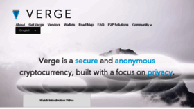 What Vergecurrency.com website looked like in 2018 (6 years ago)