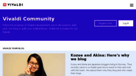 What Vivaldi.net website looked like in 2018 (7 years ago)