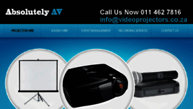 What Videoprojectors.co.za website looked like in 2018 (6 years ago)