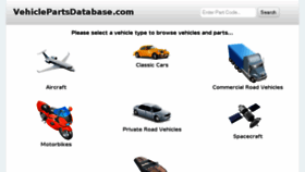 What Vehiclepartsdatabase.com website looked like in 2018 (6 years ago)