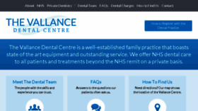 What Vallancedentalcentre.com website looked like in 2018 (6 years ago)