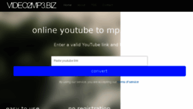 What Video2mp3.biz website looked like in 2018 (6 years ago)
