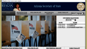 What Voter.azsos.gov website looked like in 2018 (6 years ago)