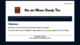 What Vandermerwefamilytree.com website looked like in 2018 (6 years ago)