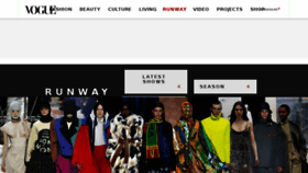 What Voguerunway.com website looked like in 2018 (6 years ago)