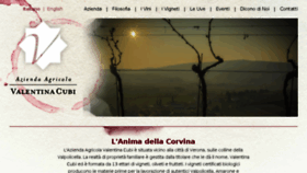 What Valentinacubi.it website looked like in 2018 (6 years ago)
