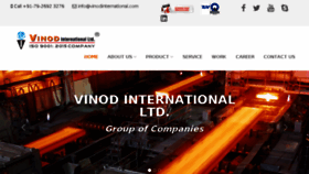 What Vinodinternational.com website looked like in 2018 (6 years ago)