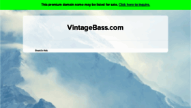 What Vintagebass.com website looked like in 2018 (6 years ago)