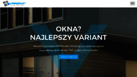 What Variant-okna.pl website looked like in 2018 (6 years ago)