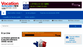 What Vocationfonctionnaire.fr website looked like in 2018 (6 years ago)