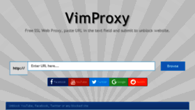 What Vimproxy.com website looked like in 2018 (6 years ago)