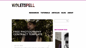 What Violetspell.com website looked like in 2018 (6 years ago)