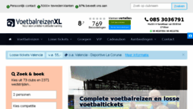 What Voetbalreizenxl.nl website looked like in 2018 (6 years ago)