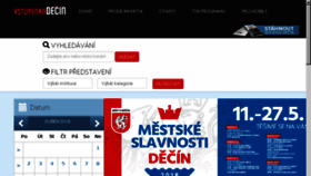 What Vstupenkadecin.cz website looked like in 2018 (6 years ago)