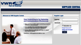 What Vwrsuppliercentral.com website looked like in 2018 (6 years ago)