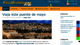 What Viajesdiferentes.com website looked like in 2018 (6 years ago)