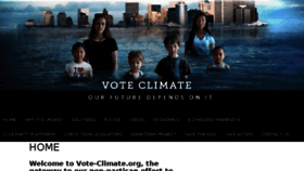 What Vote-climate.org website looked like in 2018 (5 years ago)