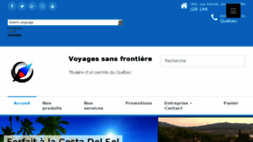What Voyagesansfrontiere.ca website looked like in 2018 (6 years ago)