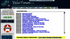 What Valueforum.com website looked like in 2018 (6 years ago)