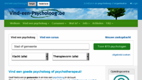 What Vind-een-psycholoog.be website looked like in 2018 (5 years ago)