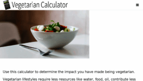 What Vegetariancalculator.com website looked like in 2018 (6 years ago)