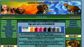 What Vadallatok.hu website looked like in 2018 (5 years ago)